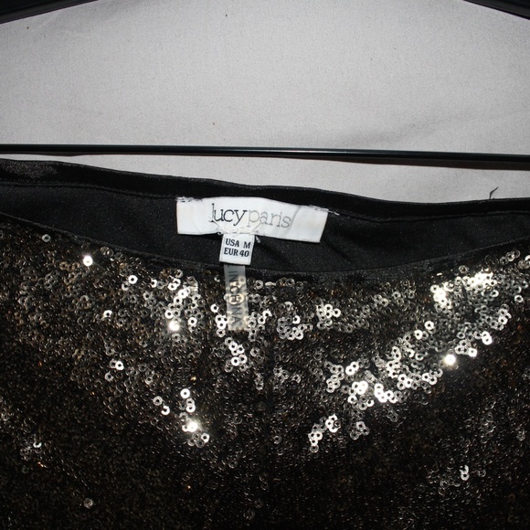 Lucy Paris Gold Sequin Leggings - Picture 5 of 5